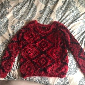 i Jeans By Buffalo Red/Black Sweater